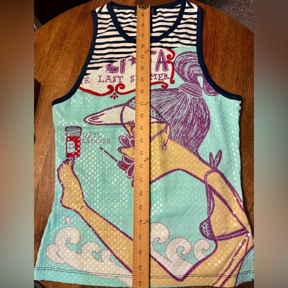 Custo Barcelona tank top runaway size 2 measurements in pictures - Picture 6 of 6